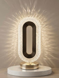 Crystal Elegance: 3-in-1 Dimmable LED Table Lamp