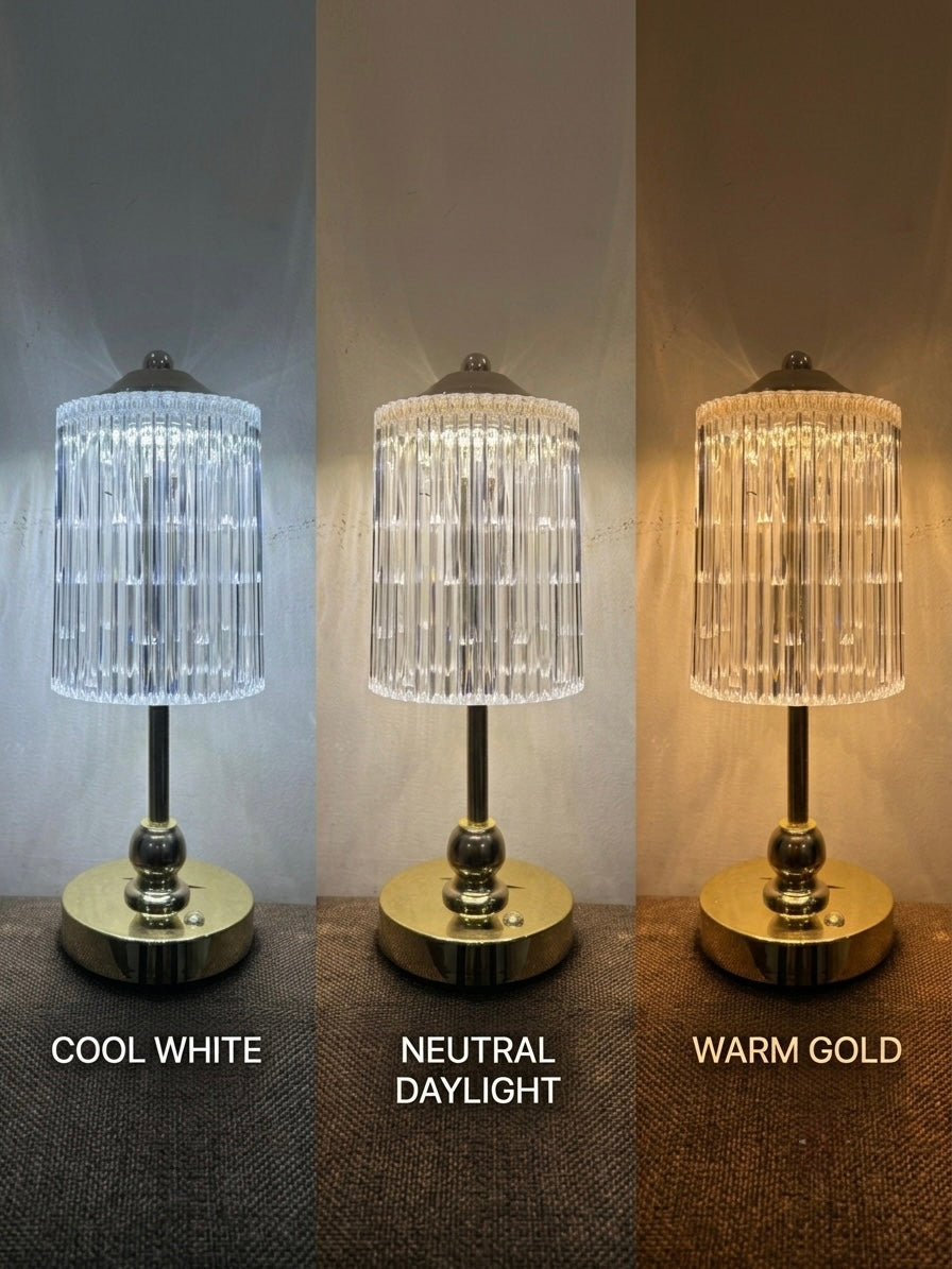 Elegant Touch-Control Crystal Table Lamp