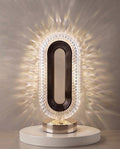 Modern Crystal Oval Table Lamp
