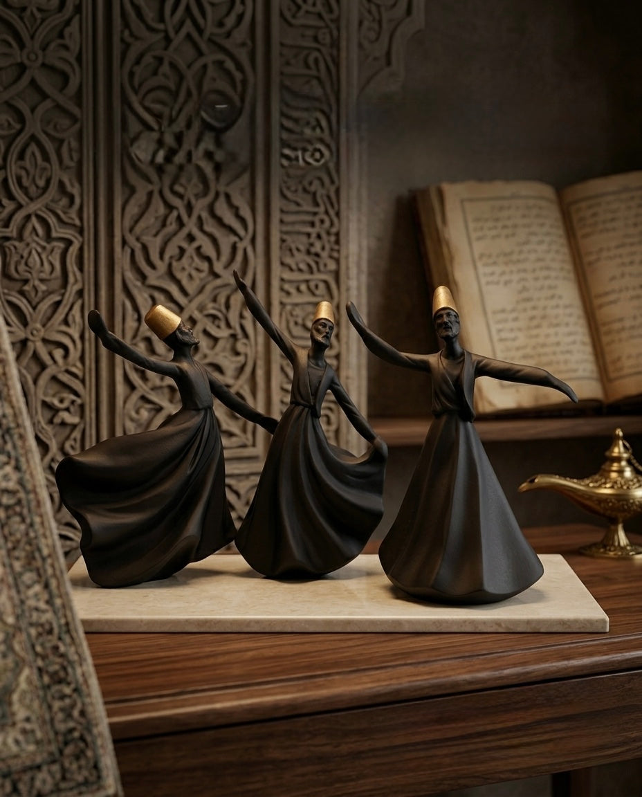 Mystic Sufi Set of 3 – Premium Spiritual Luxury Décor Collection