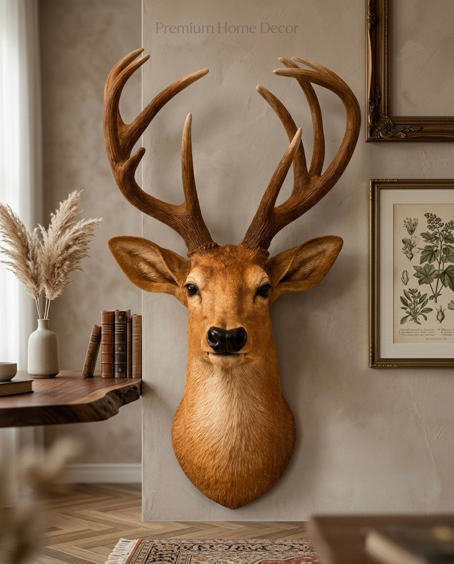 Luxury Deer Head Wall Decor – Premium Stag Wall Mount Sculpture