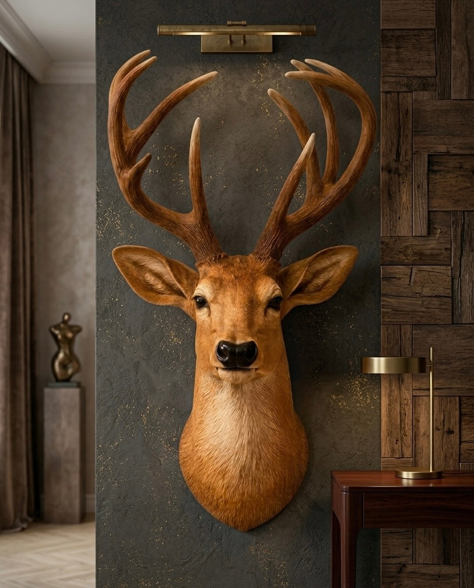 Luxury Deer Head Wall Decor – Premium Stag Wall Mount Sculpture