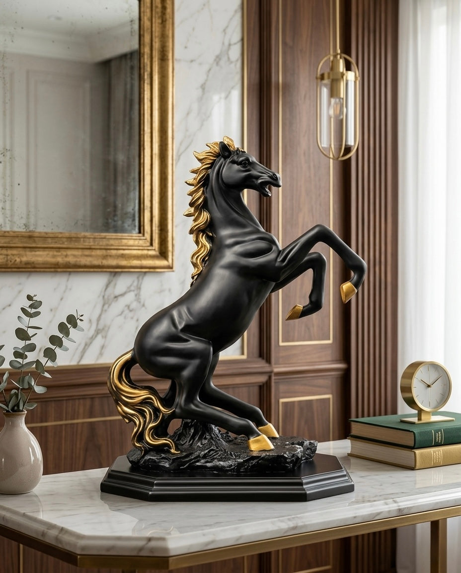 Premium big Horses Black / White 16 Inch