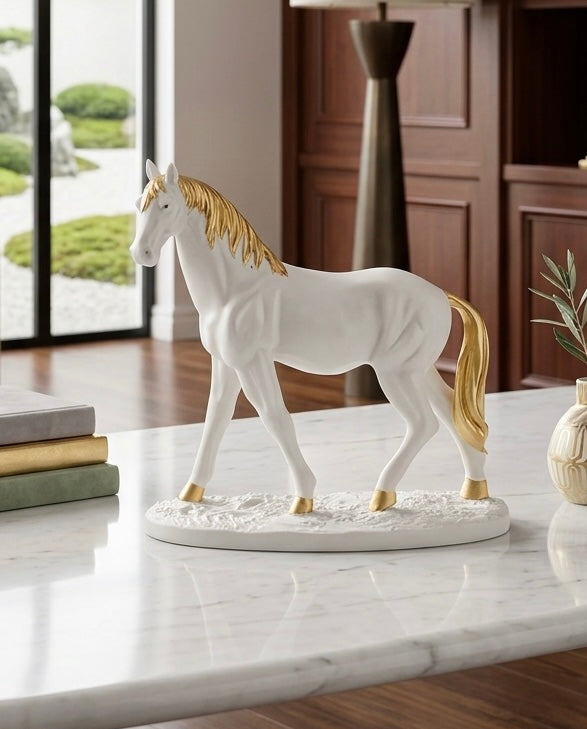 Classic Black & White Horse – Premium Decor Piece