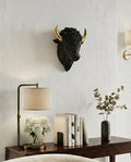 Modern Bull Head Wall Decor – Luxury Black & White Wall Sculpture