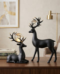 2 Deer Mate Set – Black with Crystal Balls