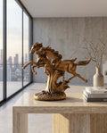 Majestic Dual Horse Luxury Decor Sculpture