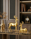 Premium Gold Deer Couple Set – Stylish Interior Décor Accent