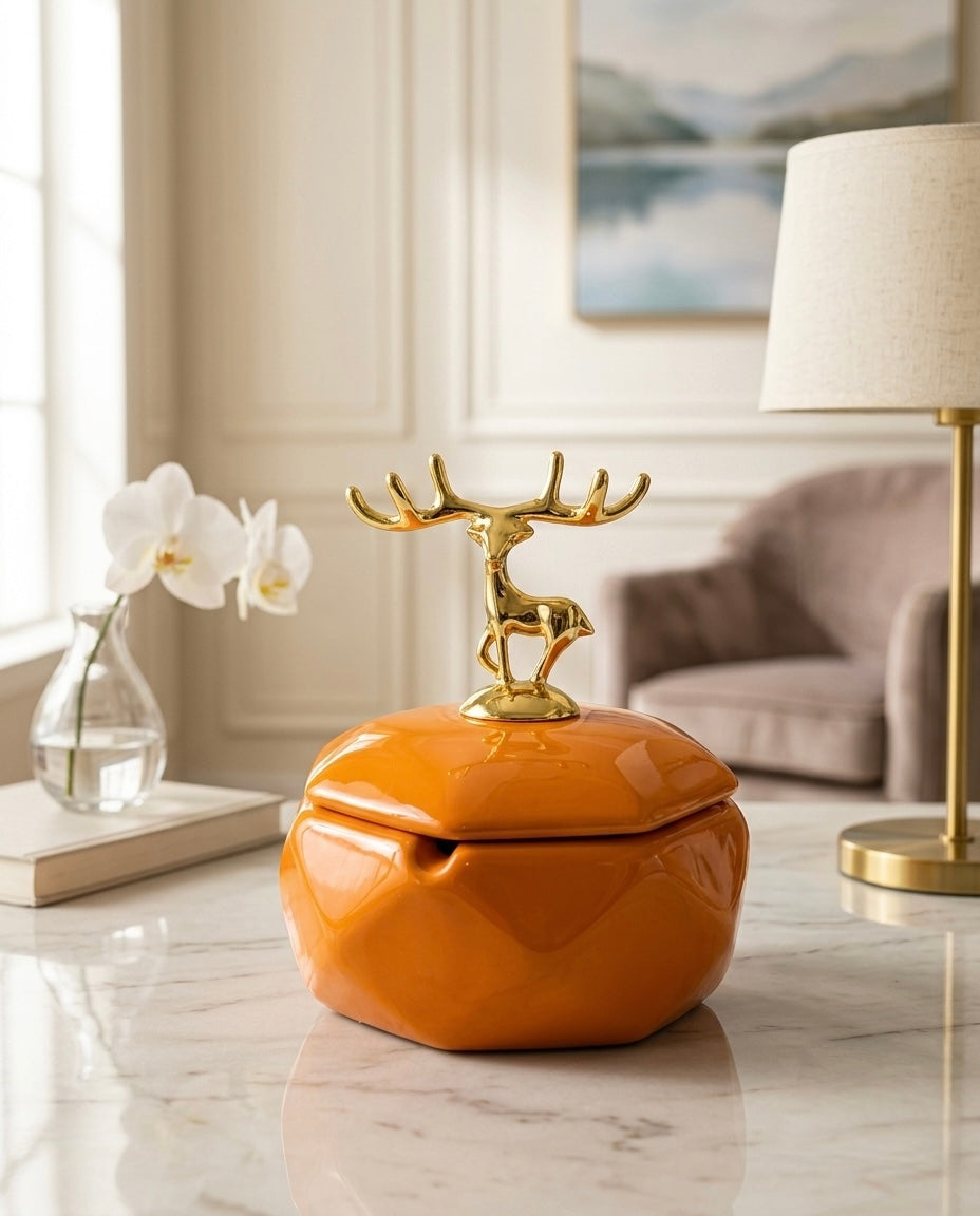 Luxury Ceramic Ashtray – Premium Modern Table Décor & Smoking Accessory