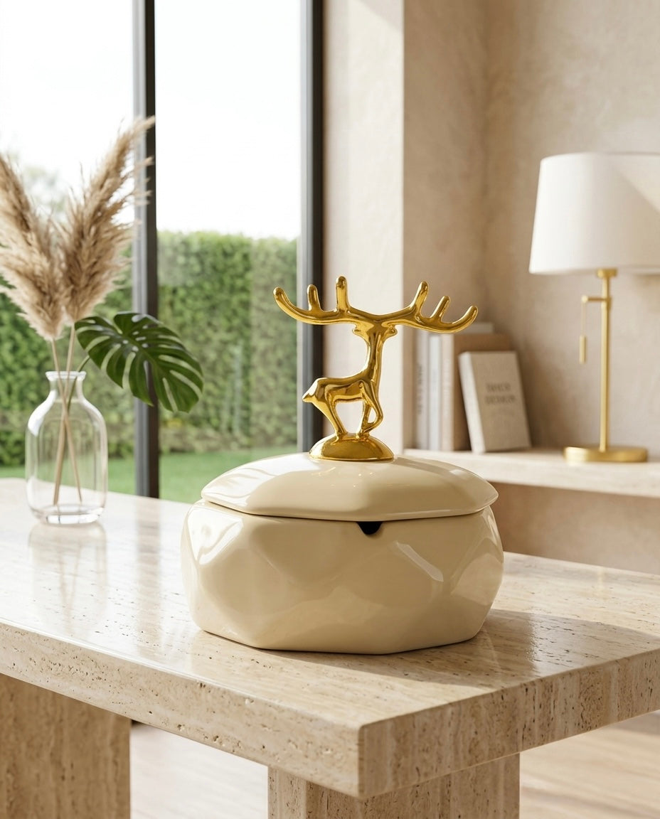Luxury Ceramic Ashtray – Premium Modern Table Décor & Smoking Accessory