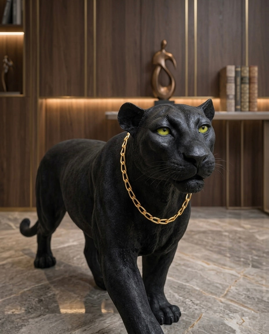 Premium Black Panther Showpiece – 3 Feet Luxury Design