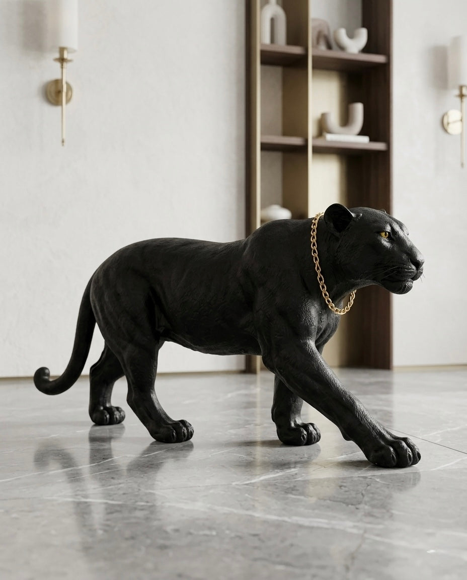 Premium Black Panther Showpiece – 3 Feet Luxury Design