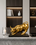 Majestic Golden Bull Luxury Sculpture – Premium Modern Home & Office Décor