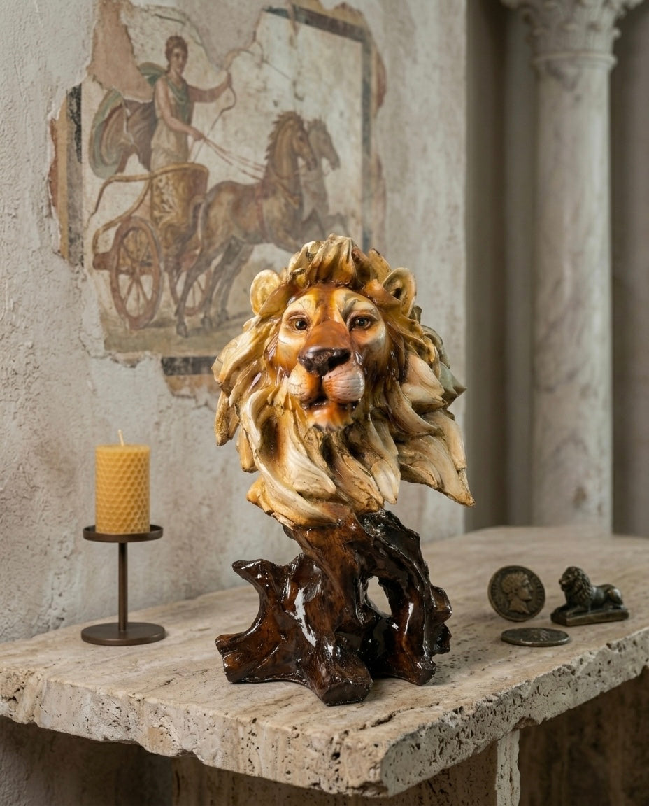 Lion Head Decorative Statue – Bold Luxury Statement Piece