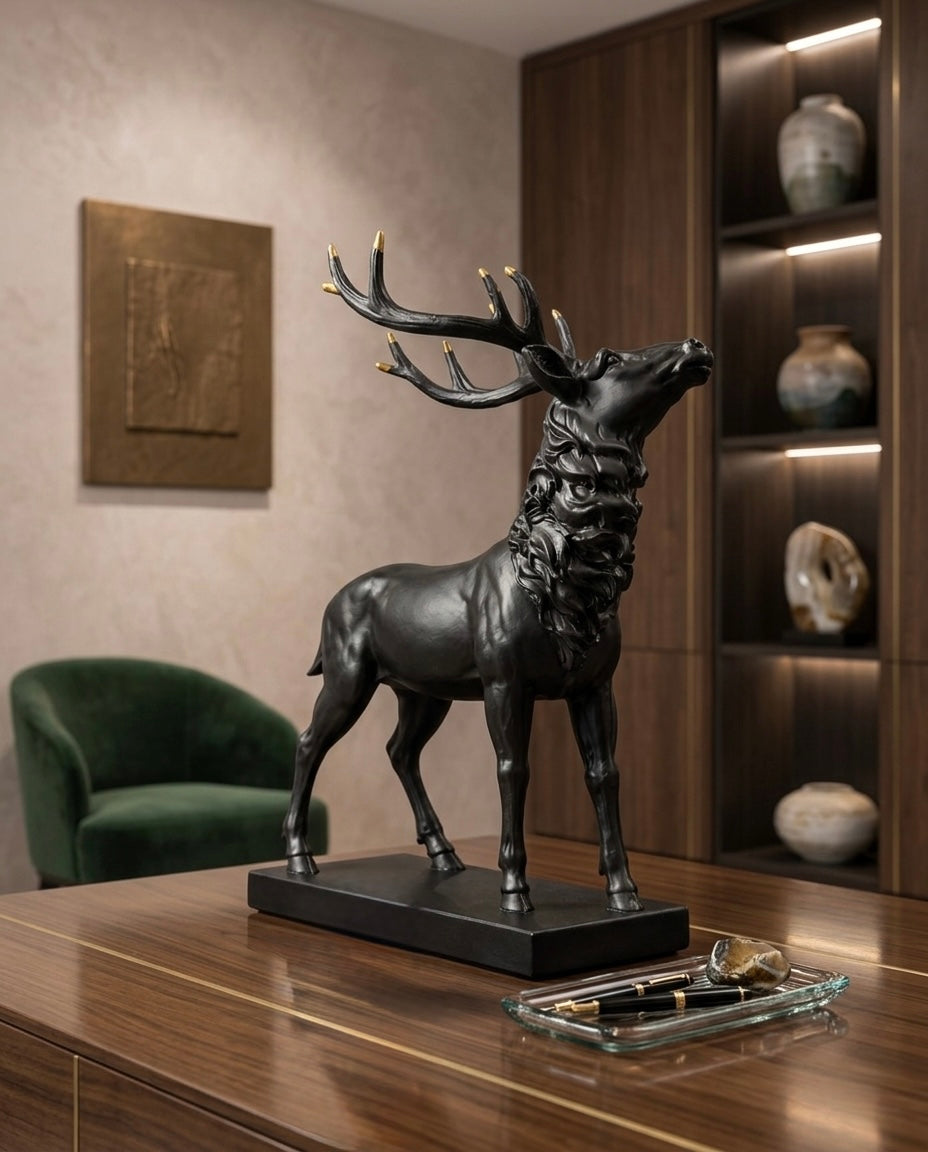 Royal Stag Deer Décor – Premium Artistic Sculpture