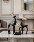 Royal Black Crystal Deer Décor – Modern Luxury Showpiece