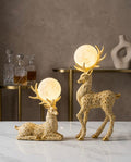 Premium Deer & Moon Lamp Set – Modern Luxury Home Accent