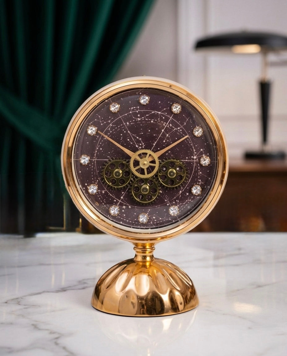 Royal 3-Ring Table Clock – Premium Desk & Shelf Décor