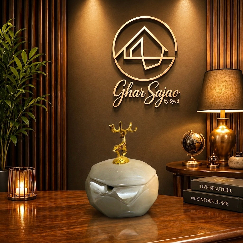 Luxury Ceramic Ashtray – Premium Modern Table Décor & Smoking Accessory