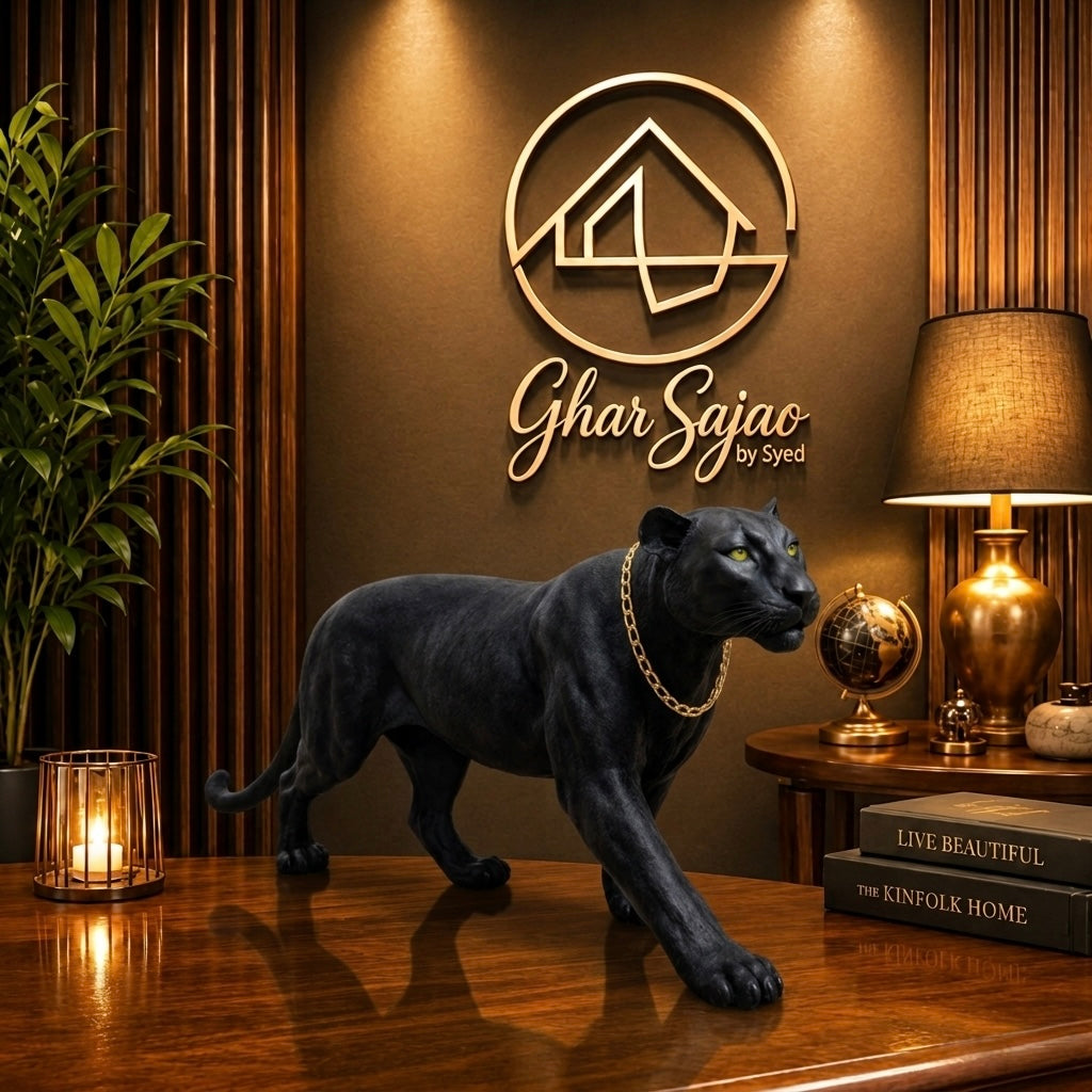 Premium Black Panther Showpiece – 3 Feet Luxury Design