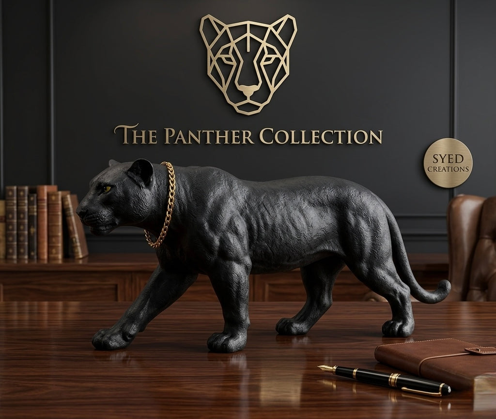 Premium Black Panther Showpiece – 3 Feet Luxury Design