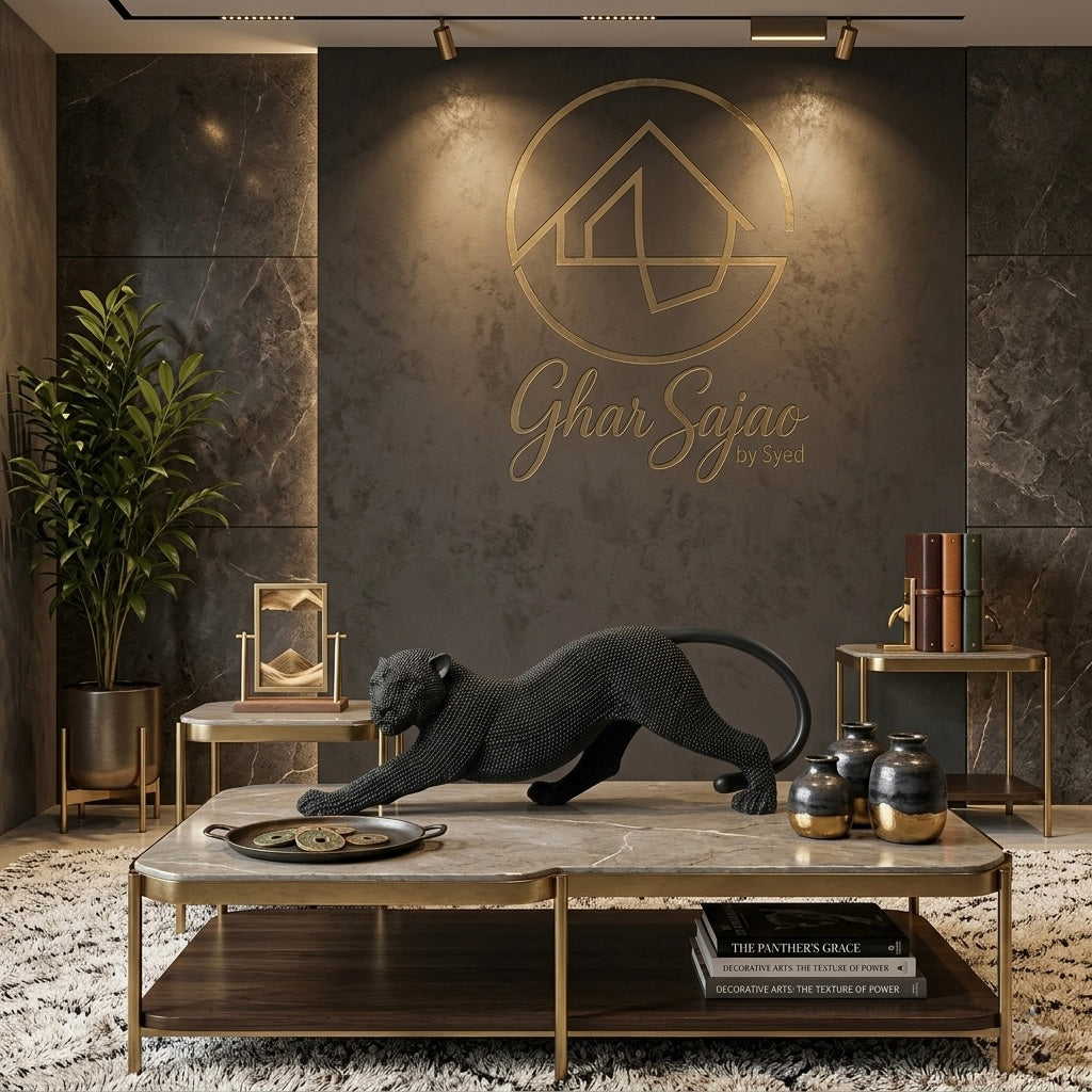 Black Panther Luxury Sculpture – Premium Modern Décor Piece