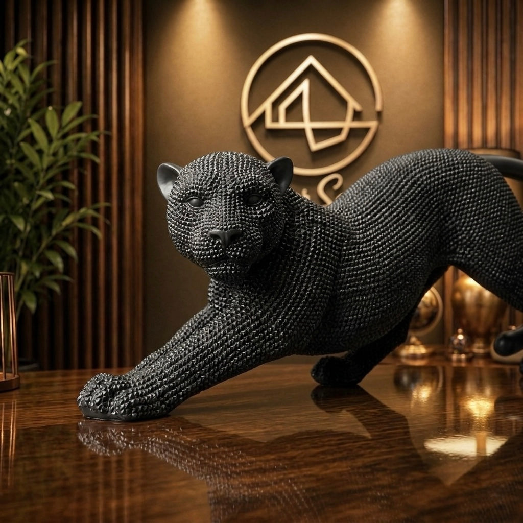 Black Panther Luxury Sculpture – Premium Modern Décor Piece