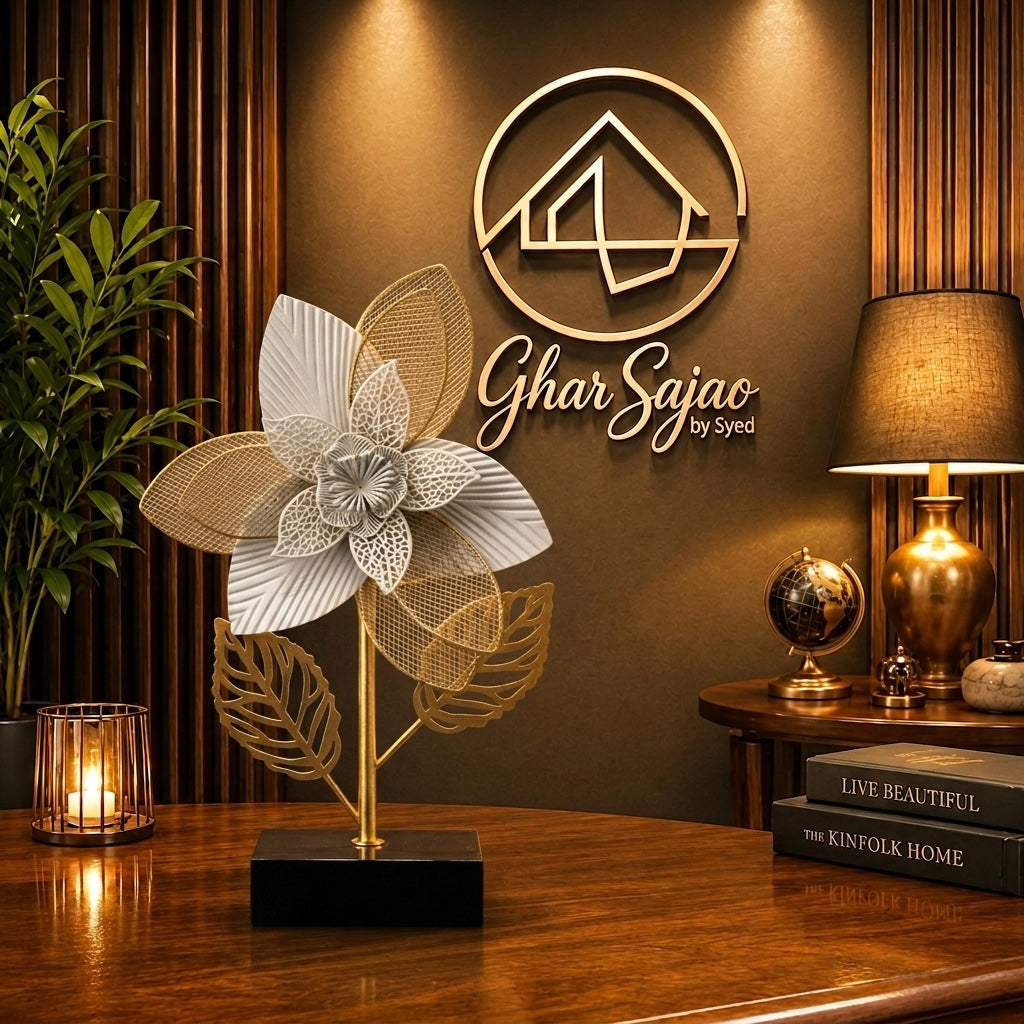 Elegant Bloom Luxury Metal Flower Décor – Modern Statement Showpiece