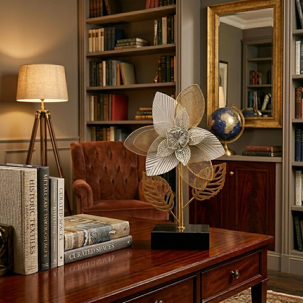 Elegant Bloom Luxury Metal Flower Décor – Modern Statement Showpiece