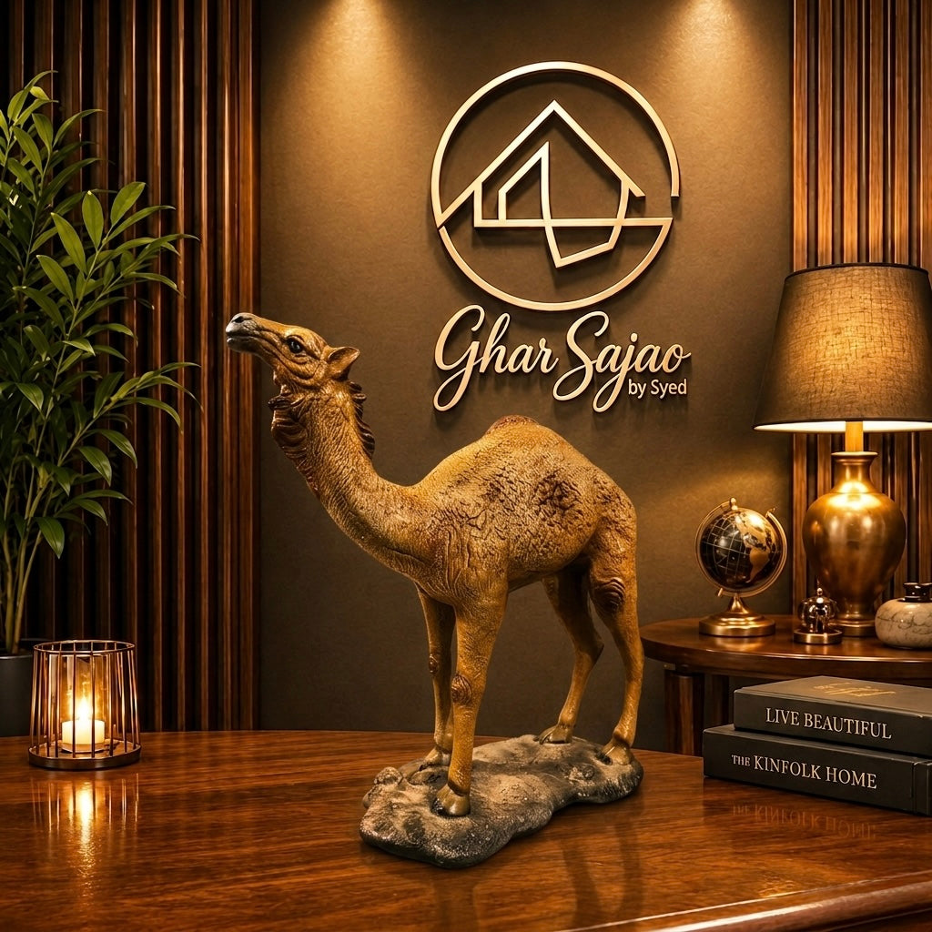 Majestic Camel Luxury Décor Sculpture – Premium Home & Office Decoration Piece