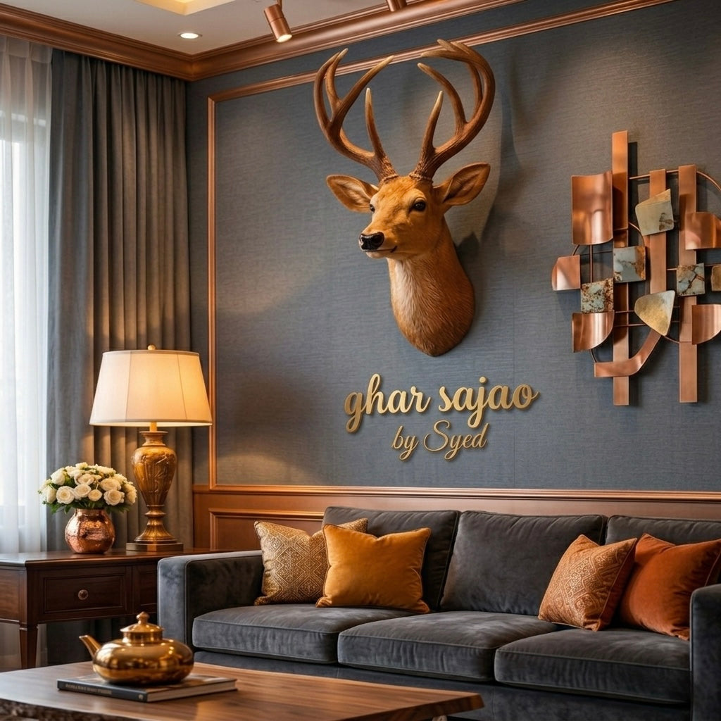 Luxury Deer Head Wall Decor – Premium Stag Wall Mount Sculpture
