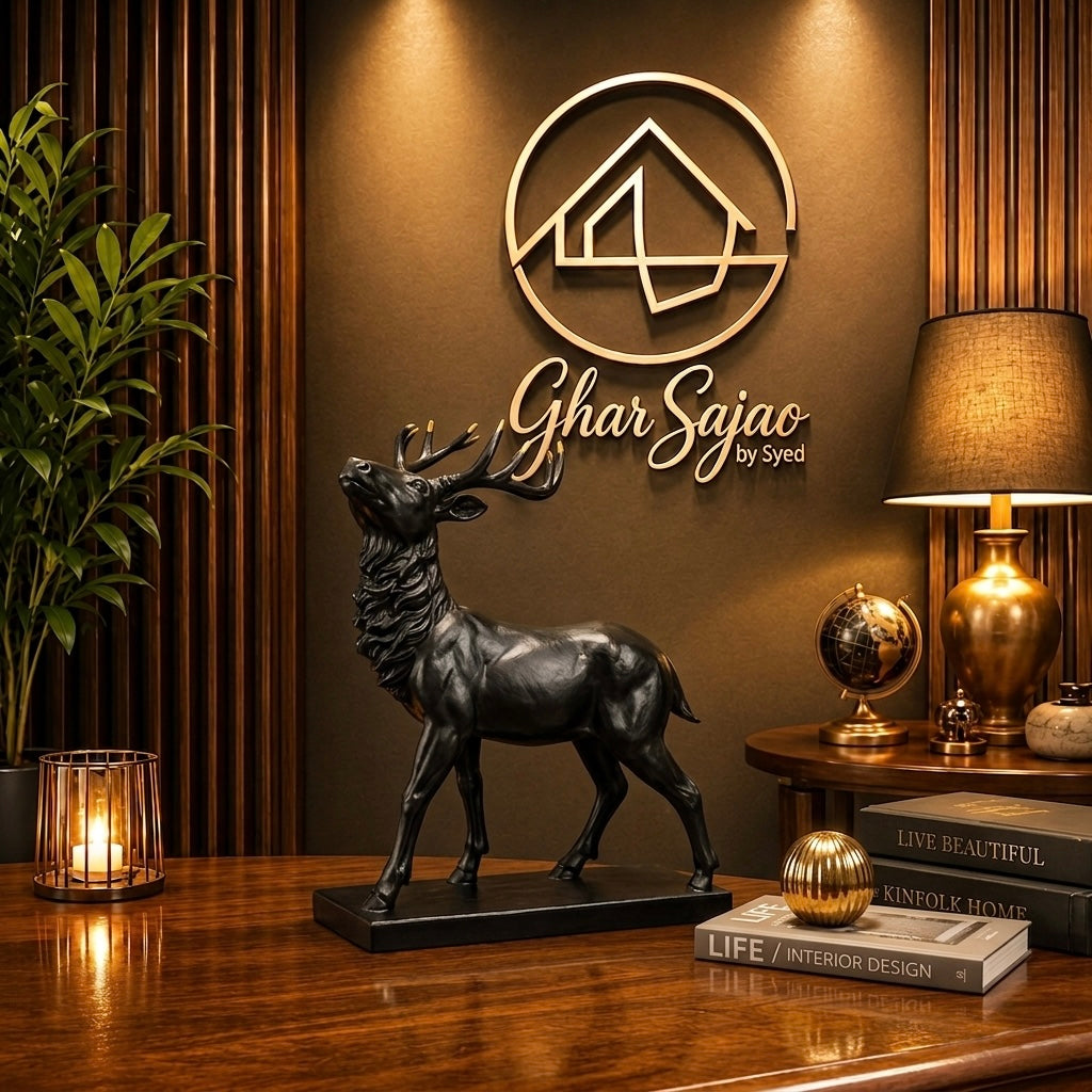 Royal Stag Deer Décor – Premium Artistic Sculpture