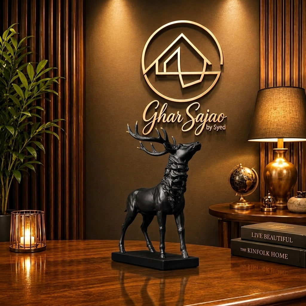 Royal Stag Deer Décor – Premium Artistic Sculpture