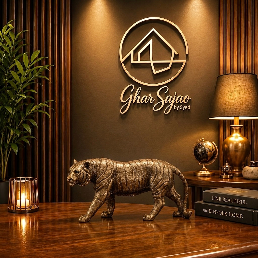 Luxury Tiger Sculpture – Premium Home Décor