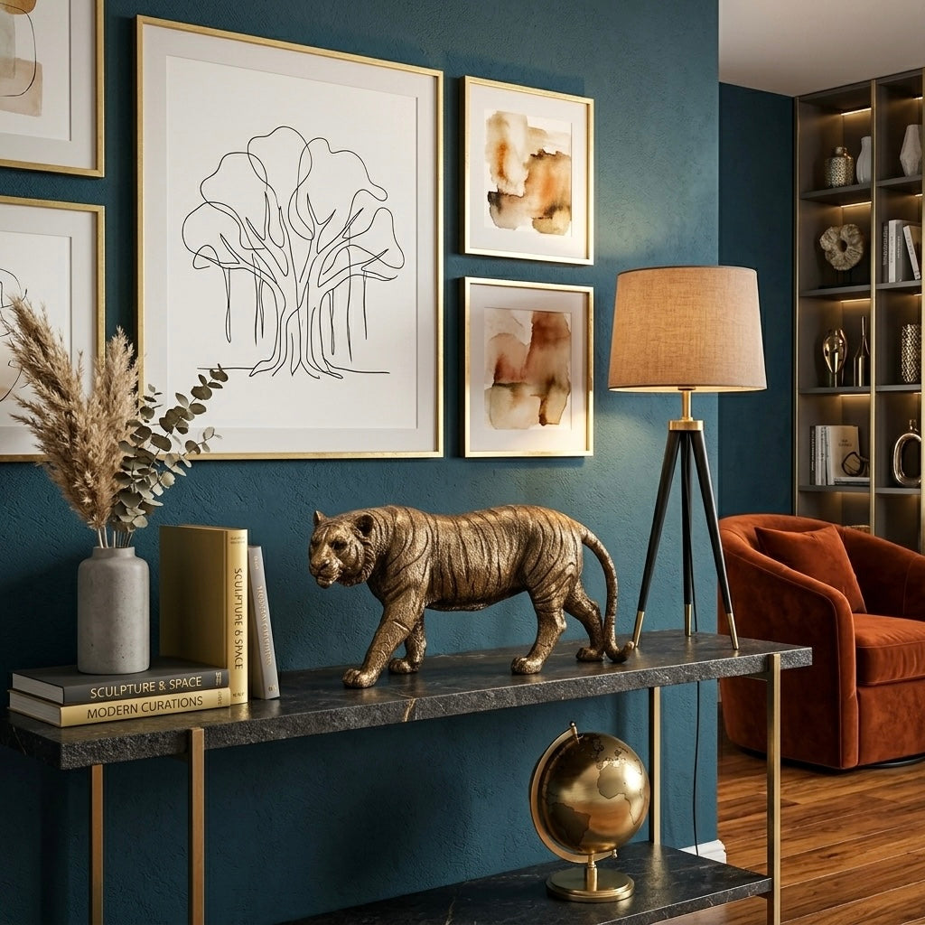 Luxury Tiger Sculpture – Premium Home Décor